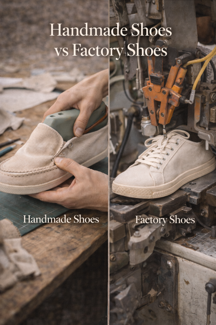 Handmade vs Factory Shoes — The Truth Most Buyers Don’t Know
