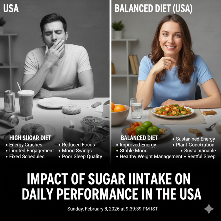 Impact of Sugar Intake on Daily Performance in the USA